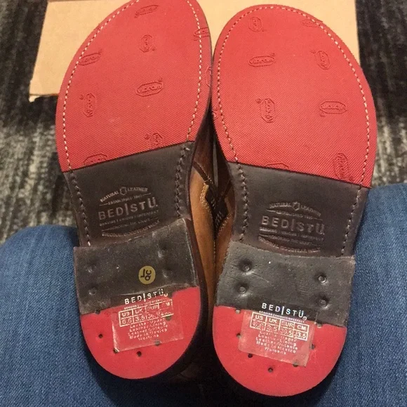 BedStu Tan Leather Knee-High Boots with Buckles; NWOT with box - Picture 5 of 6